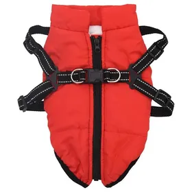 Meilleurs prix pour Manteau imperméable pour chien - vidaxl - Harnais intégré - Réglable - Imperméable - Bande réfléchissante