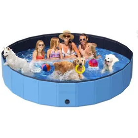 Meilleurs prix pour Piscine pour Chien Pliable avec Sprinkler Grande Piscine Chien 246cm Antidérapante en PVC avec Jet d’Eau pour Jardin Extérieur