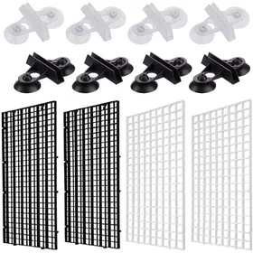 Comparer les prix de Grille daquarium séparateurs daquarium en plastique séparateurs daquarium 4 pièces avec 8 clips à ventouse
