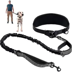 Comparer les prix de Laisse pour Chiens Laisse Canicross Chiens Laisse Chien Main Libre Laisse Chien Autour La Taille Ceinture Rglabl HARNAIS ANIMAL