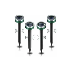 Meilleurs prix pour Répulsif solaire à ultrasons pour rats 4 pièces Anti-rongeur étanche IP65 répulsif pour rats de jardin