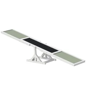 Comparer les prix de Agility sport pour chien - bascule pour chien - PawHut - bois pré-huilé feutre bitumé antidérapant - gris blanc