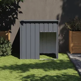 Meilleurs prix pour Automne/hiverNiche pour chien avec toit Anthracite 110x103x109cm Acier galvanisé - HAuteur:109cm - Grande Taille &FR_995170