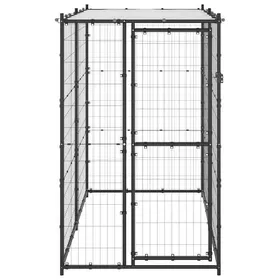 Comparer les prix de @FRENCH Cage/Enclos/Parc niche polyvalente - TOP VENTES - Chenil dextérieur pour chiens /chiot - Grande entrée - Acier avec toit
