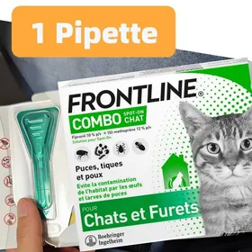 Comparer les prix de Frontline Combo Chat - Anti-puces et anti-tiques pour chat - 1 pipette （Pas de boite）