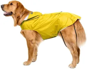 Comparer les prix de Manteau imperméable pour chien, grande veste doublée, ultralégère et respirante, avec rayures réfléchissantes, veste de pluie po