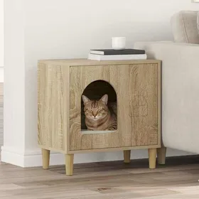 Meilleurs prix pour （ON SALE)Maison pour chat - Meuble pour Animaux pour Salon Sonoma 51x30x52 cm Bois dingénierie @FR(439530)