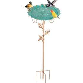 Meilleurs prix pour Bain doiseaux pour lextérieur Abreuvoir Oiseaux Exterieur sur PiedMangeoire Oiseaux Sauvage avec Pieu dacier à Cinq Griffes