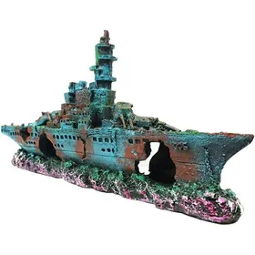 Meilleurs prix pour Décoration daquarium - PZCC - Bateau coulé réaliste - Matériau en résine écologique - Non toxique et non polluant