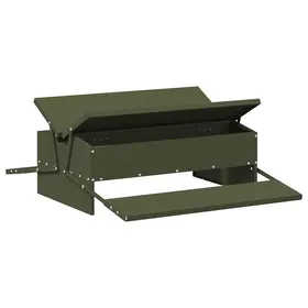 Meilleurs prix pour Mangeoire à pédale pour poules - vidaXL - Vert olive - 75x53x205 cm - Acier laminé à froid - Capacité 10 kg
