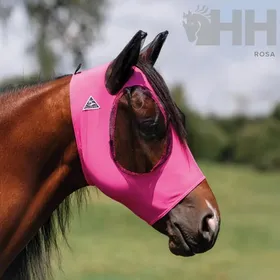 Comparer les prix de Masque anti-mouches pour cheval Professionals Choice Comfort-Fit - rosa - Rose - Cob