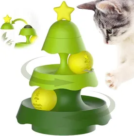 Meilleurs prix pour Jouet interactif chat avec plateau tournant et boule,jouet interactif pour chat le plus récent 2024,pistes chats avec boule