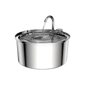 Meilleurs prix pour Fontaine à eau automatique pour animaux - Acier inoxydable 304 Capacité 3 2 litres - Chiens et chats - Argent