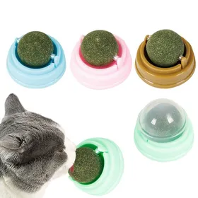 Meilleurs prix pour 4 boules d'herbe à chat, jouets rotatifs interactifs, dentifrices à la menthe pour le plaisir et le nettoyage des chats