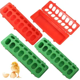 Comparer les prix de Mangeur de Poussin mangeoire de caille 4pcs Pouces à Rabat Rouge et Vert Pigeon/bébé Poussin avec Jardin avec Jardin