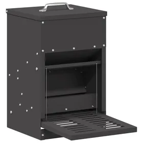 Comparer les prix de Mangeoire à pédale pour poules - vidaXL - Noir - Acier laminé à froid - 25x42x40 cm - Capacité 4 kg