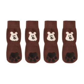 Comparer les prix de Chaussettes pour chien 4 PCS Chaudes et antidérapantes Douces et confortables Convient aux pieds jusquà 65 cm de largeur