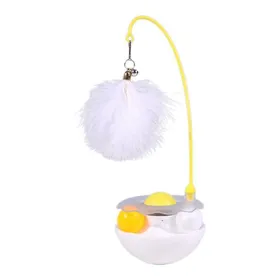 Meilleurs prix pour Tumblers Wand Cats Toy pour chats dintérieur Chats Baguette oscillante détachable Chats et félins Jouet amusant - Blanc