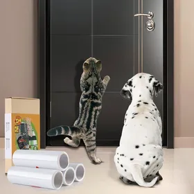 Meilleurs prix pour Protection Porte Chien Caht Anti Griffe Protège 4pcs 10x100cm Transparent Autocollant pour Matelas Door Canapé