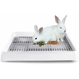 Meilleurs prix pour Petit bac à litière avec cage grillagée pour rats hamsters furets lapins et cochons dInde