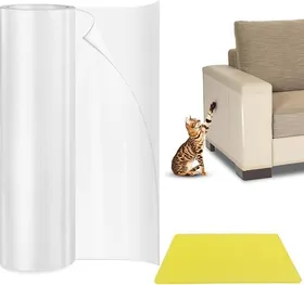 Comparer les prix de Protection Canape Chat Anti Griffe 20cm X 5m,Sticker Transparent Autocollant Rouleau,Anti Griffe Chat Canapé,Protege Canape Griffe
