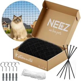 Comparer les prix de YSFMODE-Filet Pour Chat Xl Pour Balcons Et Fenêtres I Filet De Sécurité Robuste Avec Kit De Fixation I Fixation Du Filet Pour Chat
