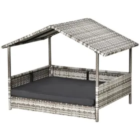 Comparer les prix de Plaque épaissierotin maison pour chien avec coussin lit pour chien en forme de maison niche pour chien en plein air cadre en ac