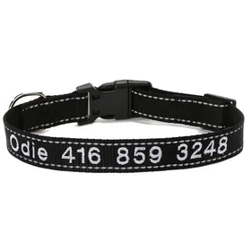 Comparer les prix de Collier didentification de chien personnalisé avec nom danimal brodé pour téléphone