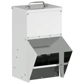 Comparer les prix de Mangeoire pour poules en acier galvanisé - vidaXL - Argent - 20x25x35 cm - Durable - Avec auvent