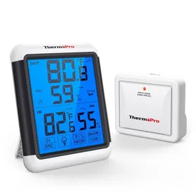 Meilleurs prix pour TP65C Hygromètre Numérique sans Fil Thermomètre Intérieur Extérieur Moniteur de Température et Dhumidité avec Écran Géant de 150M