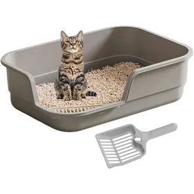 Meilleurs prix pour Bac litière semi-fermé nettoyage facile pelle incluse multi-chats animaux âgés intérieur Label