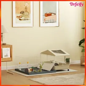 Comparer les prix de Cage pour petits animaux - AKOZON - 10861 - Enclos amovible - Tapis imperméable - 108x71x57 cm