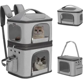 Comparer les prix de Sac De Transport Double Détachable Pour 2 ChatsSac À Dos Pliable À Double Compartiment Pour 2 Petits ChiensSac De Transport Port