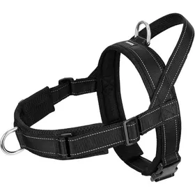 Comparer les prix de Harnais anti-traction pour chiens de taille moyenne et grande taille En forme de T Avec réfléchissant Harnais Noir M