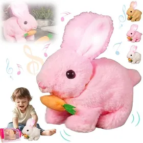 Comparer les prix de Mon Jouet Lapin RéAliste, Jouets Vitalité Bliss, Lapin RéAliste Qui Bouge,, Jouets Lapin Sauteur Pour Enfants，（Rose）.
