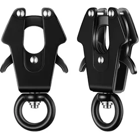 Meilleurs prix pour Lot de 2 mousquetons pour laisse de chien - clip rotatif à 360° - boucle à maillons - boucle à maillons en forme de grenouille -