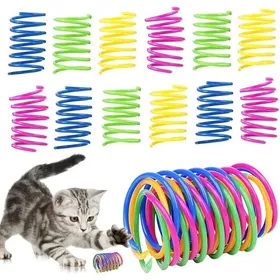 Comparer les prix de Ressort pour Chat Ressort pour Chat 32PCS Ressort en Spirale de Couleur Interaction avec Le Chat Attirer Lattention du Chat