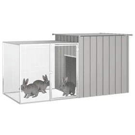 Meilleurs prix pour Clapier - SWEETY - Gris 200x91x100 cm Acier galvanisé A261