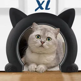 Meilleurs prix pour Chatière - Grande chatière - Porte intérieure - Convient aux chats chatons et petits chiens - Noire - XL