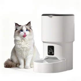 Comparer les prix de Garvee Distributeur Automatique Chat/Chien 4L - Programmable 6 Repas/Jour Bol Inox Double Alimentation & Anti-Humidité - Blanc