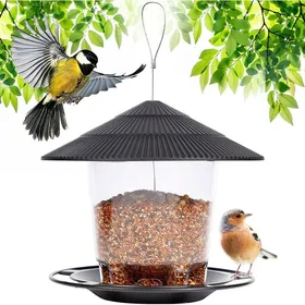 Meilleurs prix pour Mangeoire Oiseaux Suspendue Grande Capacité Distributeur Graines Petit Oiseaux Jardin/Parc Extérieur