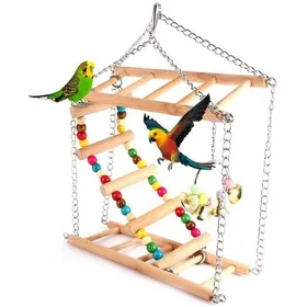 Comparer les prix de Aire de jeux pour oiseaux échelle suspendue pour animaux de compagnie balançoire descalade à double couche pour perruche