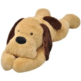 Meilleurs prix pour Chien en peluche - vidaXL - 120 cm - Brun - Polyester 100% - Rembourrage coton PP - Très doux