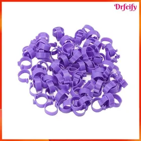 Meilleurs prix pour Anneau de pied volaille - AKOZON - 100 pcs - Violet - Plastique PP - Réutilisable