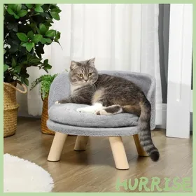 Comparer les prix de Cocosity Canapé Lit Panier Pour Chien Design Scandinave Coussin Moelleux Amovible Pieds En Bois Ø 405 X 33H Cm Gris