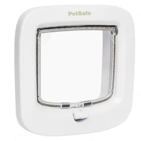 Meilleurs prix pour Chatière pour chien verrouillage verrouillage blanc facile à installer pour chats 7kg avec magnétique à 4 voies fermeture swing