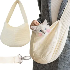 Meilleurs prix pour (Medium)Sac Bandoulière pour Chien et Chat Sac Transport Portable Mains Libres pour Animaux de Compagnie à Bandoulière Large et R