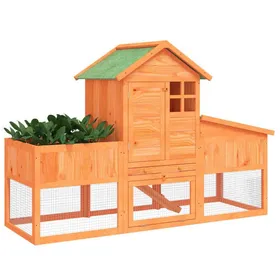 Comparer les prix de Bon plan"" Clapier Lapins Petit enclos - JILI HOT - Clapier marron 170x63x113cm - - Bois de pin massif - Pour Jardin Thome4765463