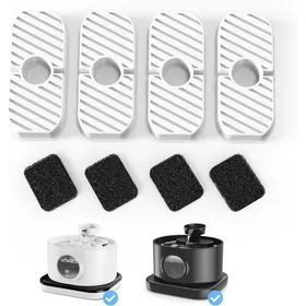 Comparer les prix de Filtres pour fontaine à eau pour chat - Phoesky - 28 L - 4 pièces - Blanc - Filtration à 5 couches - Charbon actif