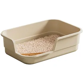 Comparer les prix de 1 bac à litière pour chat – blanc crème taille moyenne (inclut pelle à litière + sac désodorisant) – 42 x 28 x 12 cm .